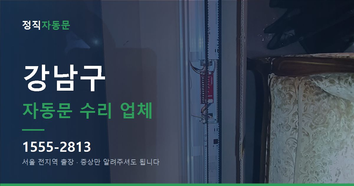 강남구 자동문 수리 업체