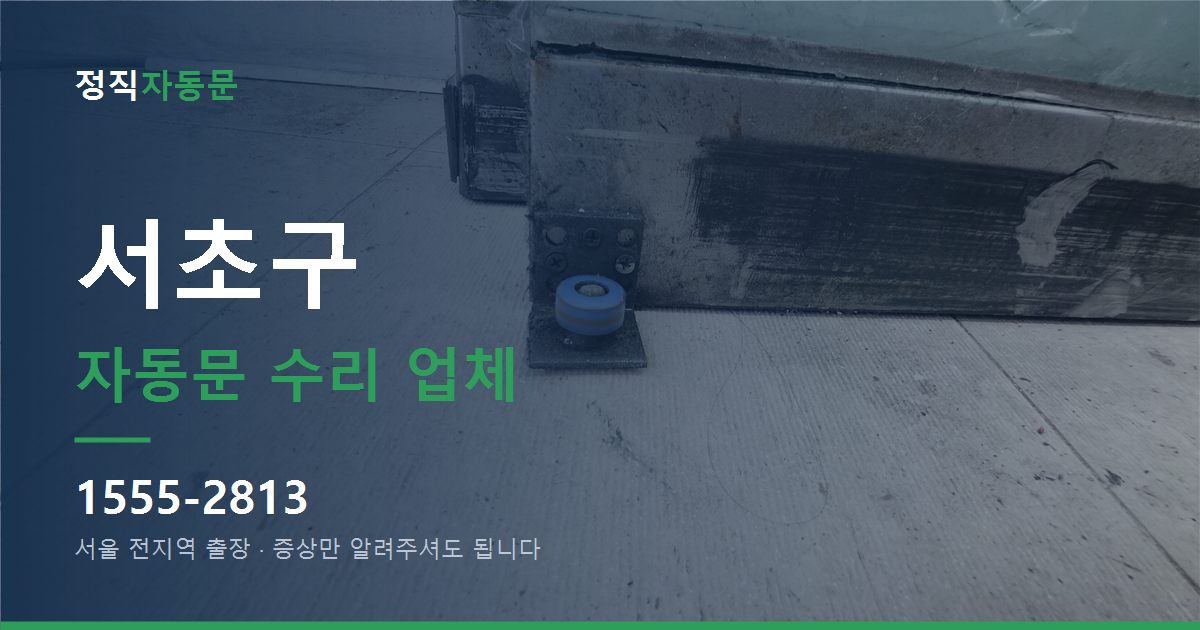 서초구 자동문 수리 업체