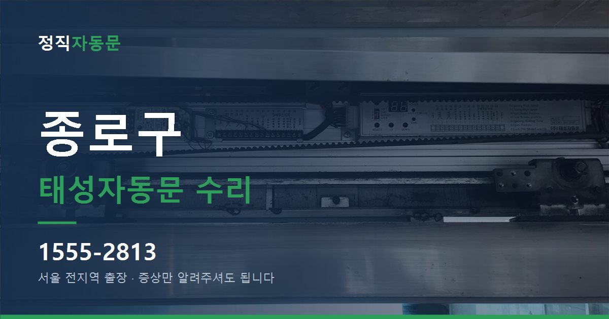 종로구 태성자동문 수리