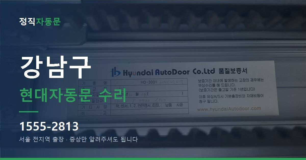 강남구 현대자동문 수리