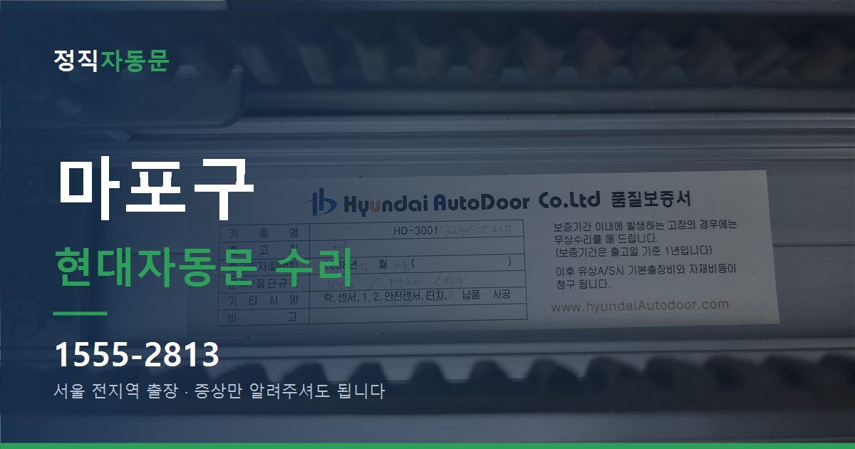 마포구 현대자동문 수리